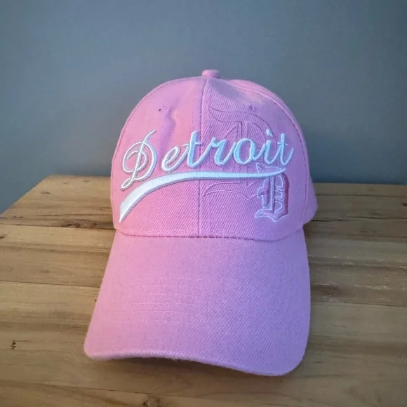 Pink Detroit Tigers Baseball Women's Cap - Picture 2 of 9
